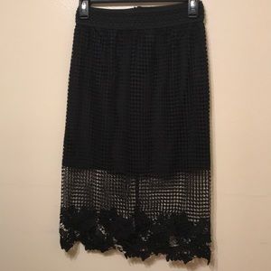 NWOT - Crocheted midi skirt